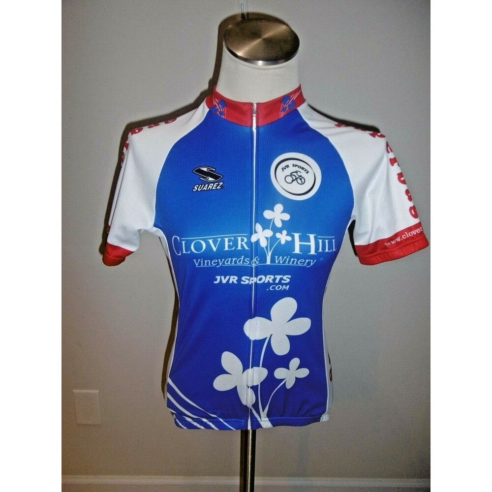 Suarez Clover Hill The Paperbag Cycling Jersey w/ 3 pockets Full Zip Womens Lrg